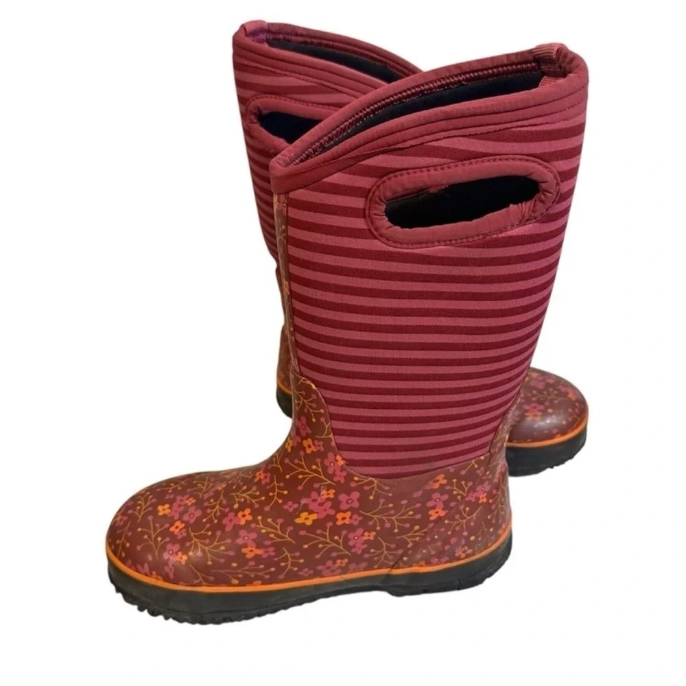 Bogs Flower Stripes Rain Boots